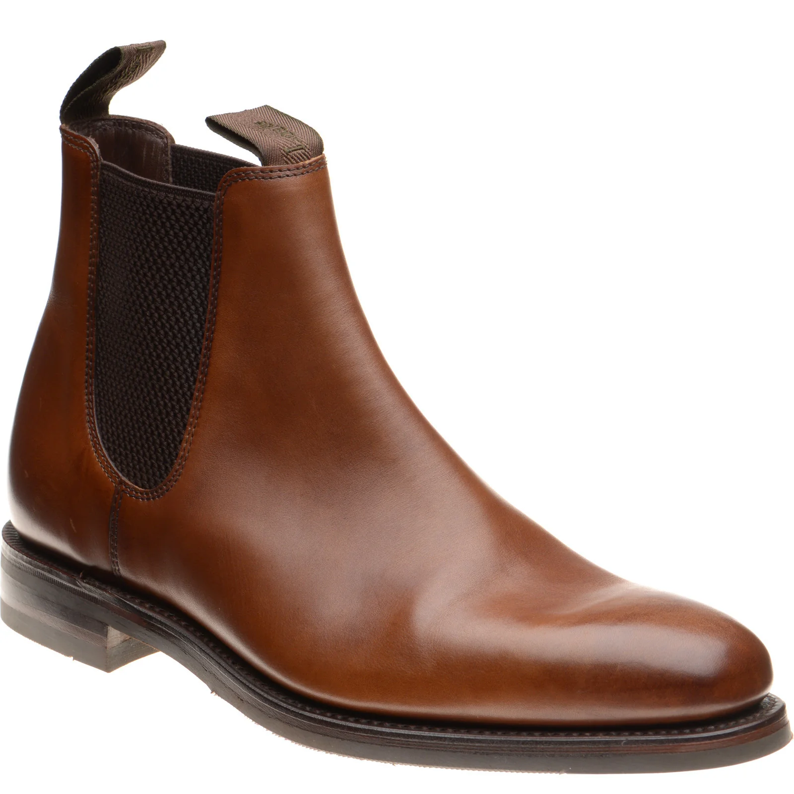 Loake Emsworth mens rubber-soled Chelsea boots in cedar calf (second)