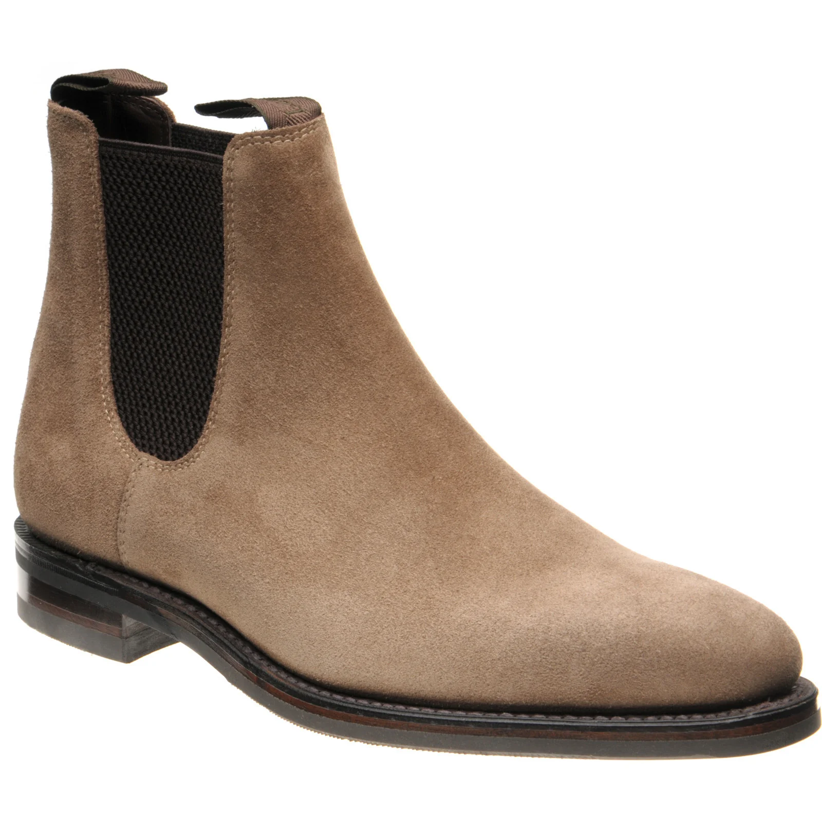 Loake Emsworth mens rubber-soled Chelsea boots in flint suede (second)