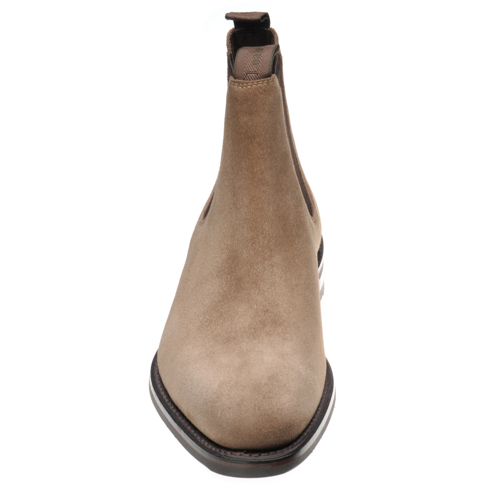 Loake Emsworth mens rubber-soled Chelsea boots in flint suede (second) - Image 2