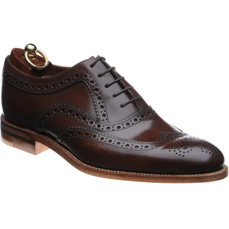 Loake Fearnley mens brogues in dark brown (second)