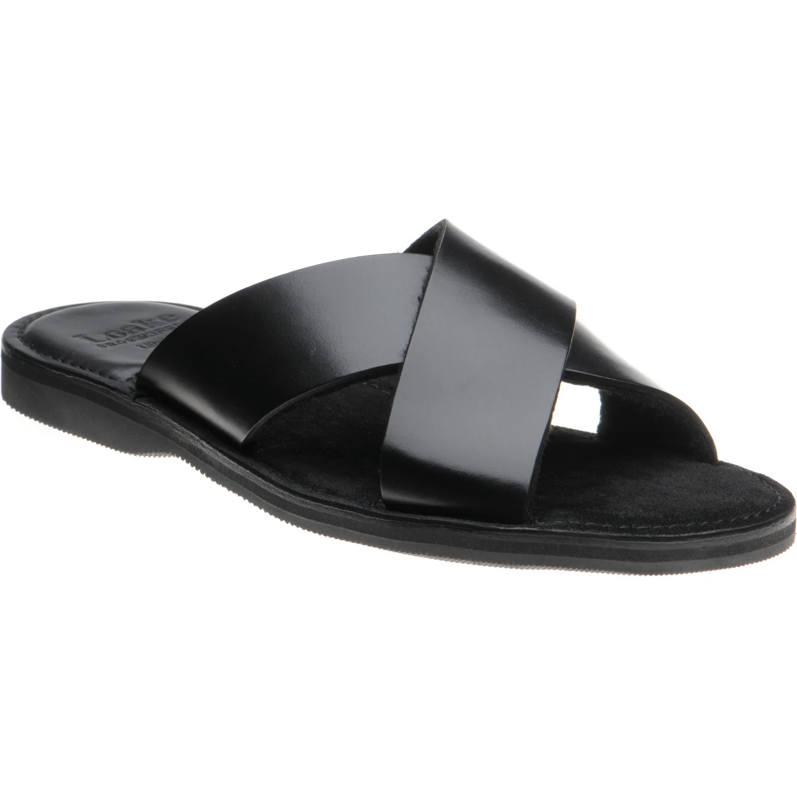 Loake Gozo mens rubber-soled in black calf