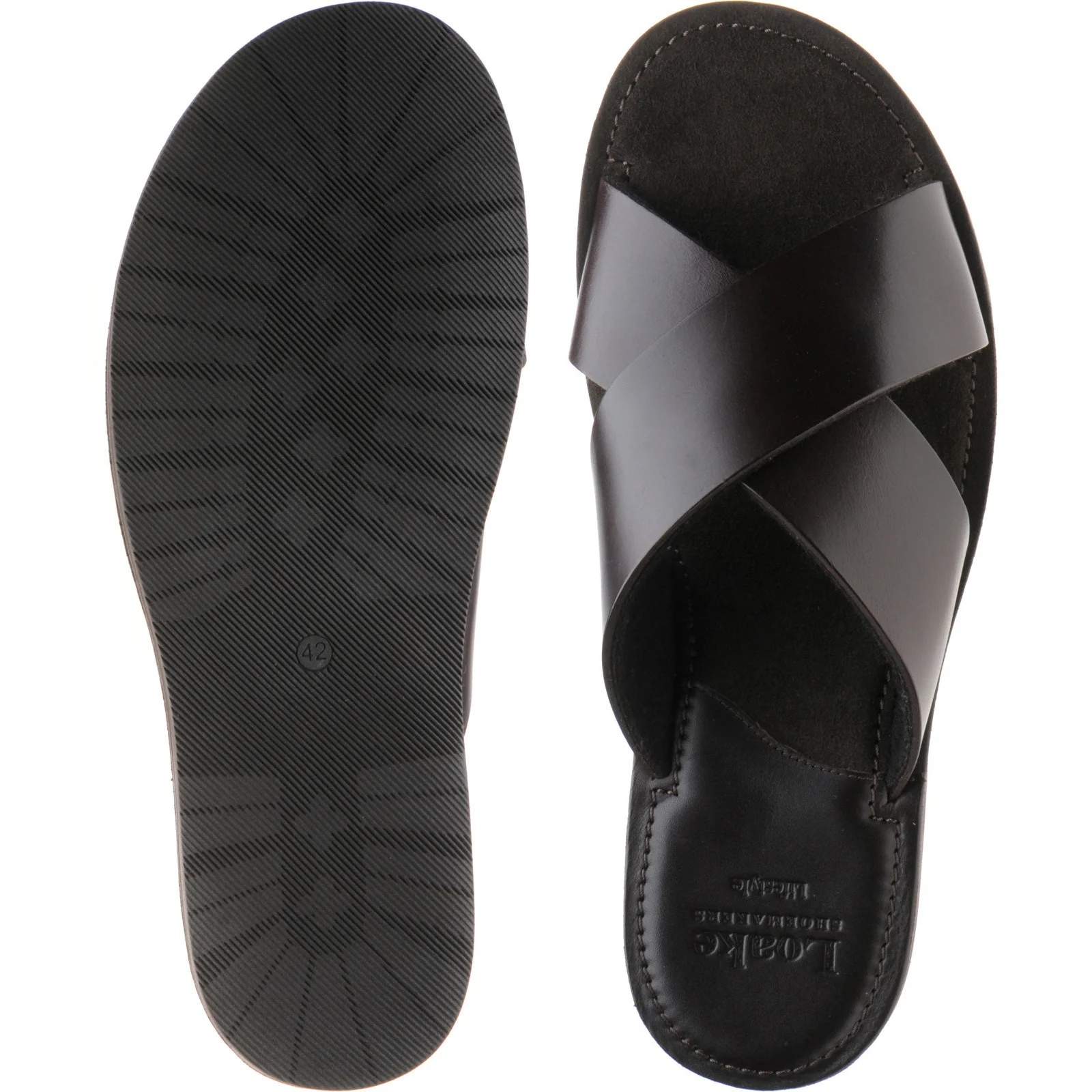 Loake Gozo mens rubber-soled in dark brown calf - Image 3