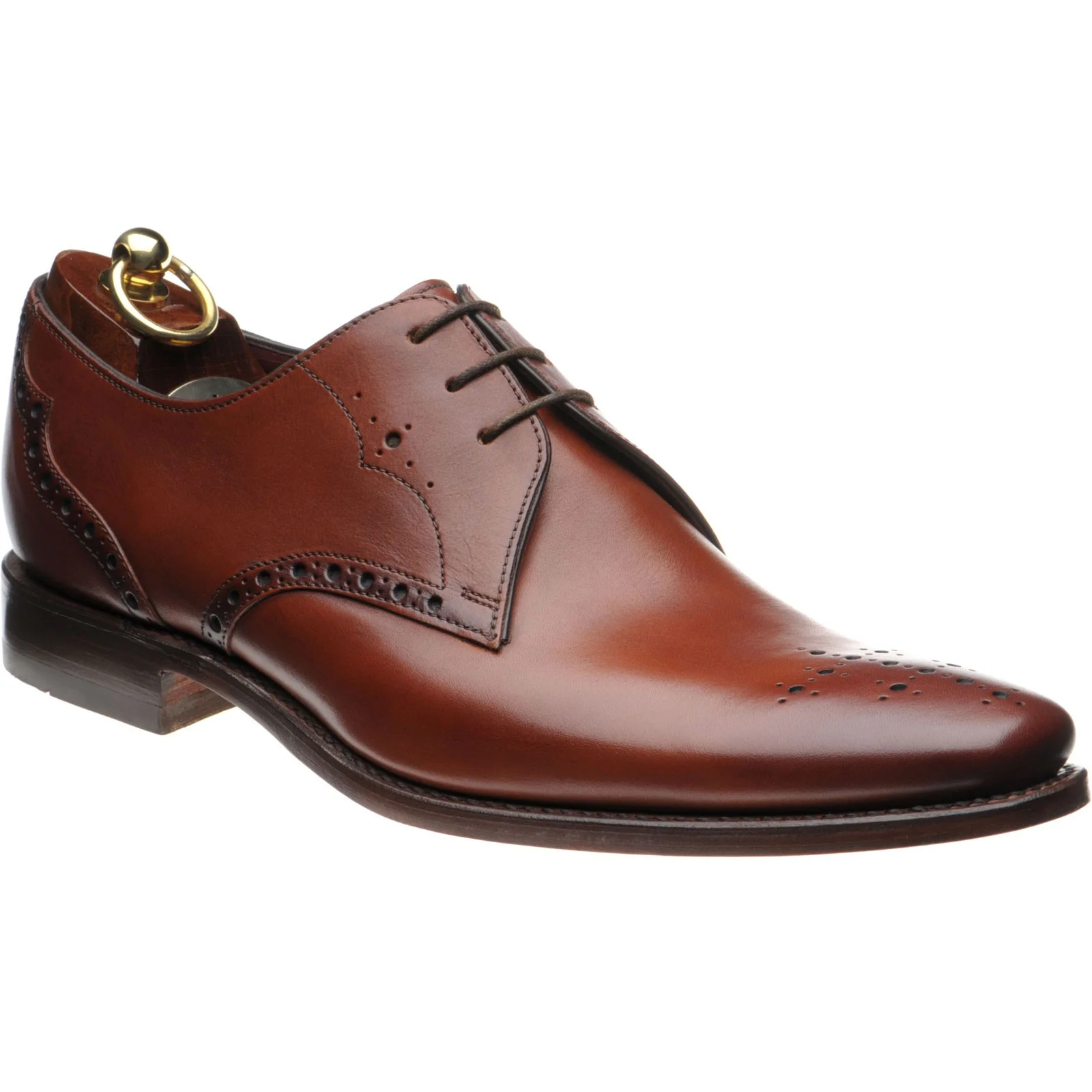 Loake Hannibal mens brogues in handpainted chestnut calf (second)