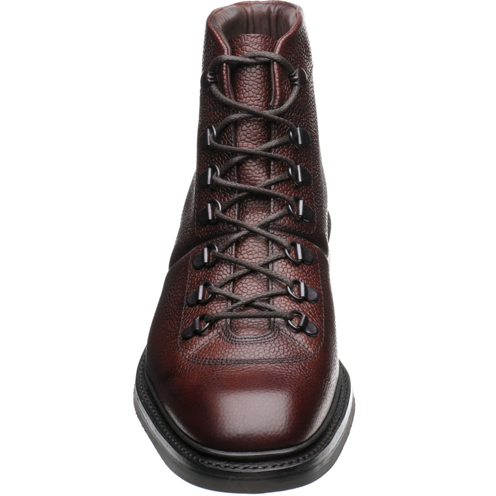 Loake Hiker mens rubber-soled boots in oxblood grain calf (second) - Image 2