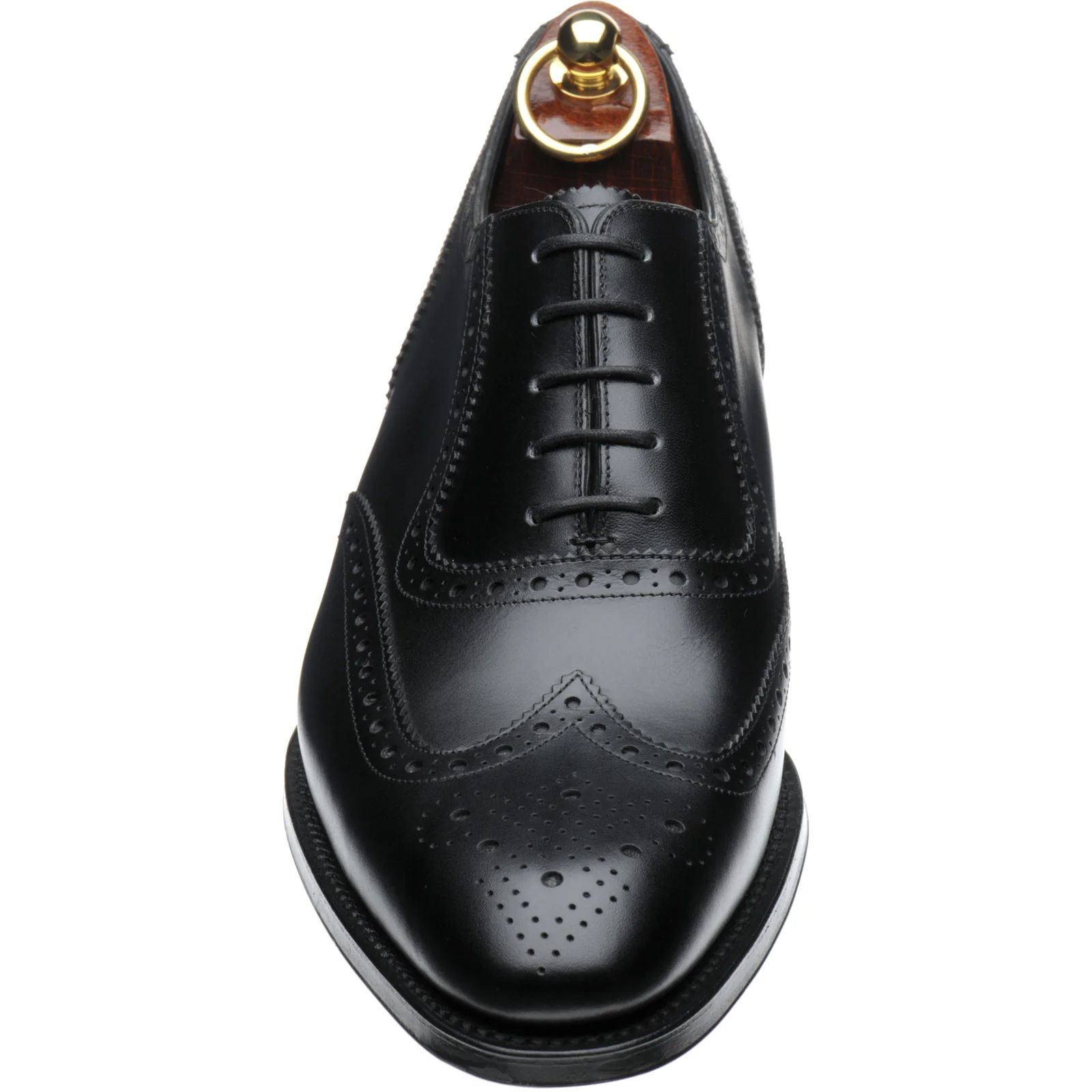 Loake Hodges mens brogues in black calf (second) - Image 2
