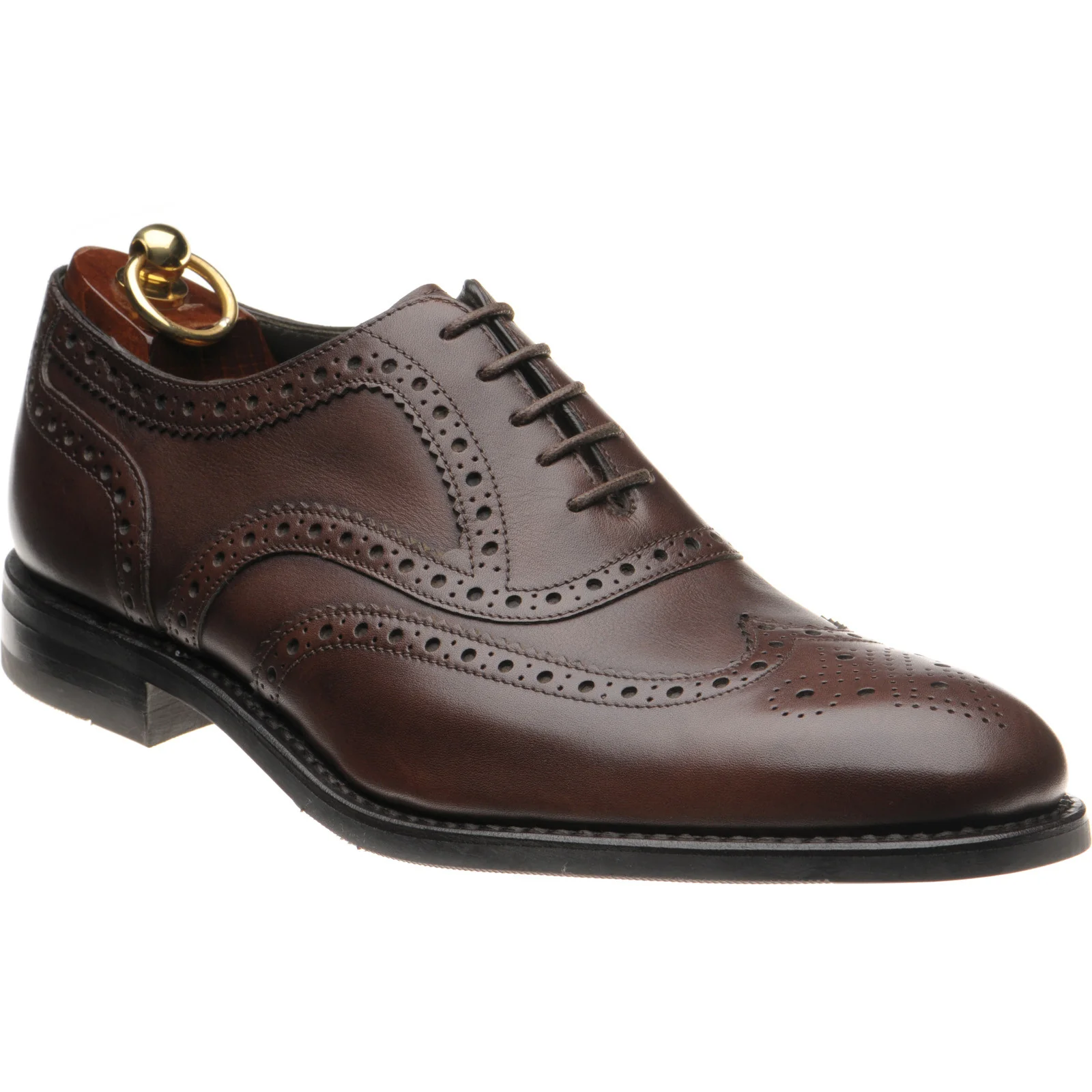 Loake Kerridge mens rubber-soled brogues in brown calf (second)