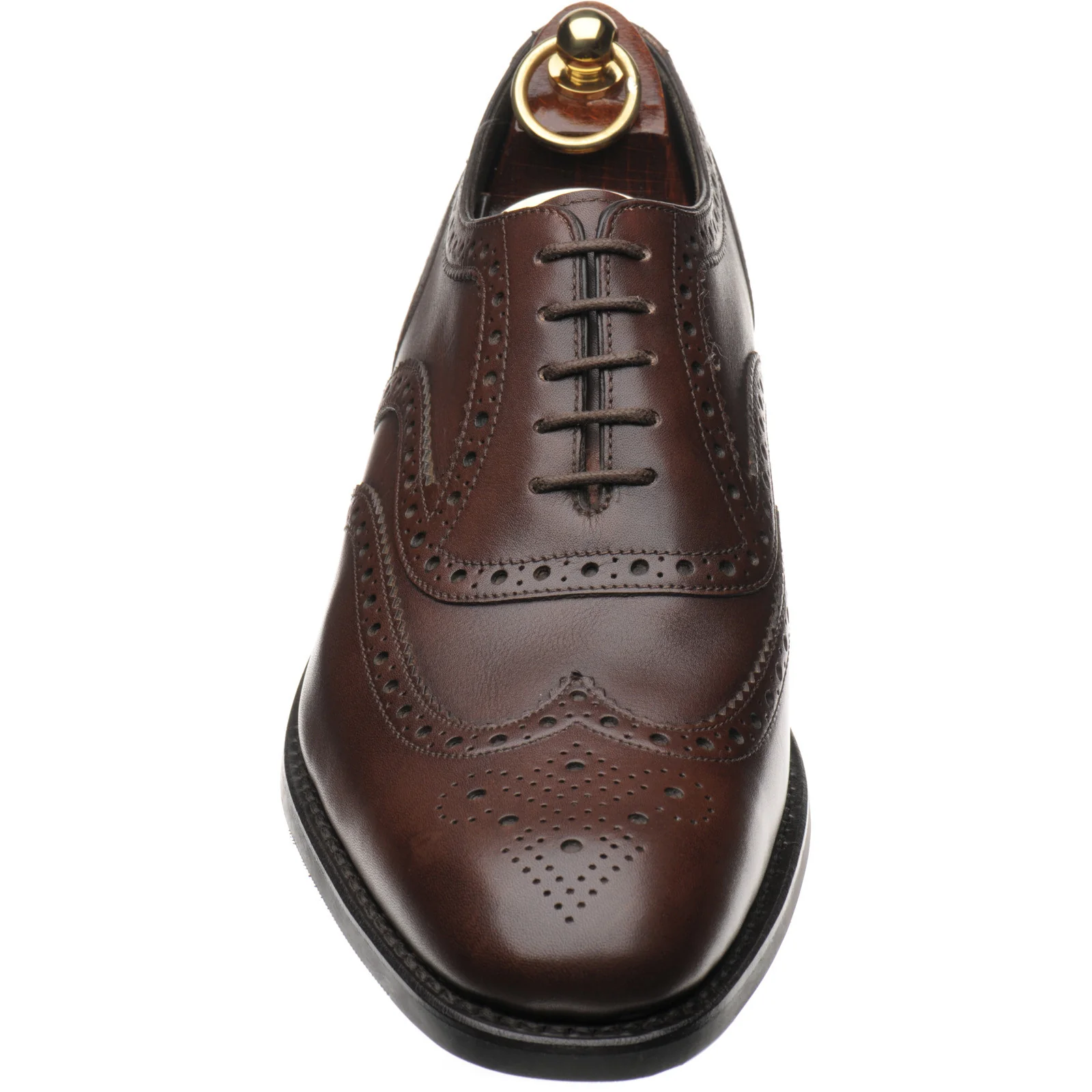 Loake Kerridge mens rubber-soled brogues in brown calf (second) - Image 2