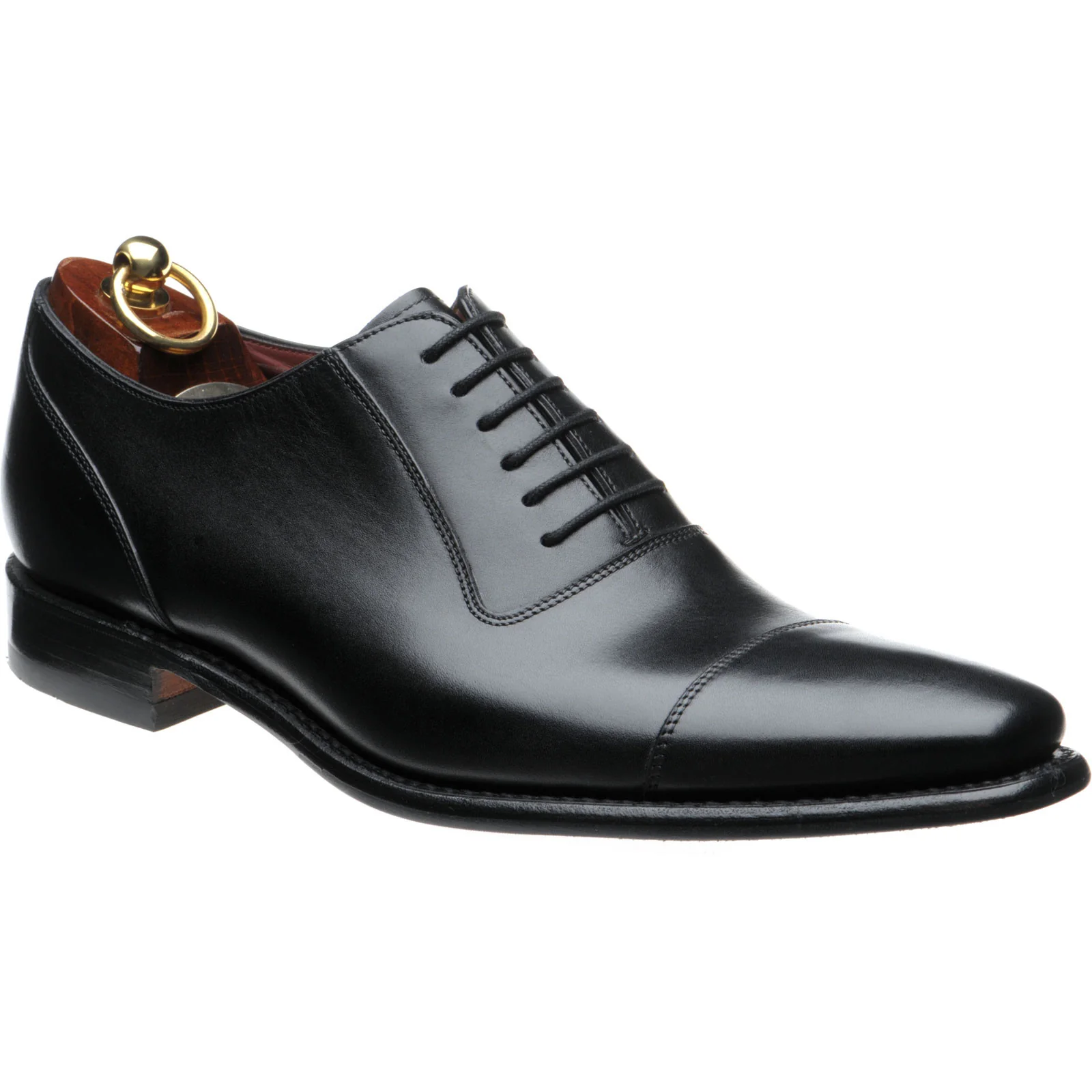 Loake Larch mens hybrid-soled Oxfords in black calf (second)