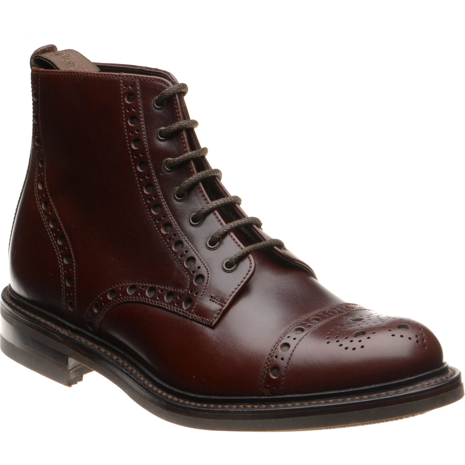 Loake Loxley mens rubber-soled boots in dark brown (second)