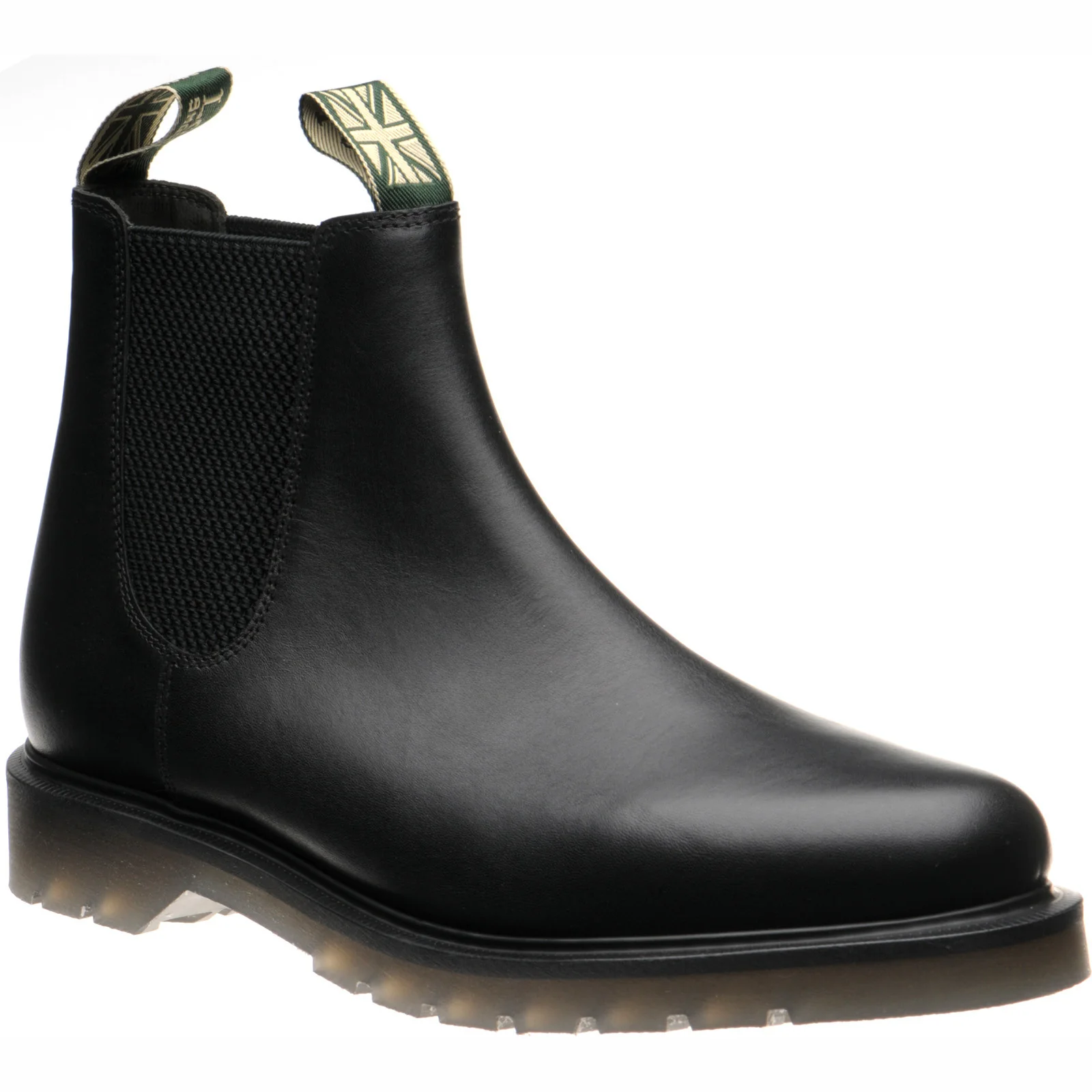 Loake McCauley mens rubber-soled Chelsea boots in black calf (second)