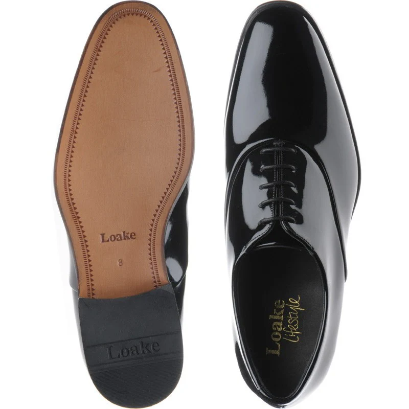 Loake Patent mens in black patent - Image 3