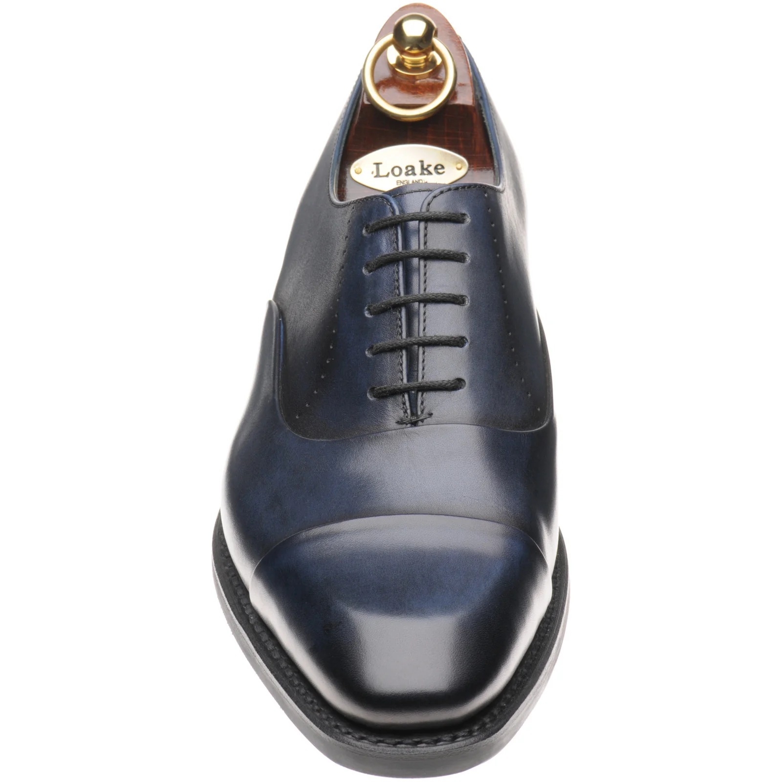 Loake Phoenix mens rubber-soled Oxfords in navy calf (second) - Image 2