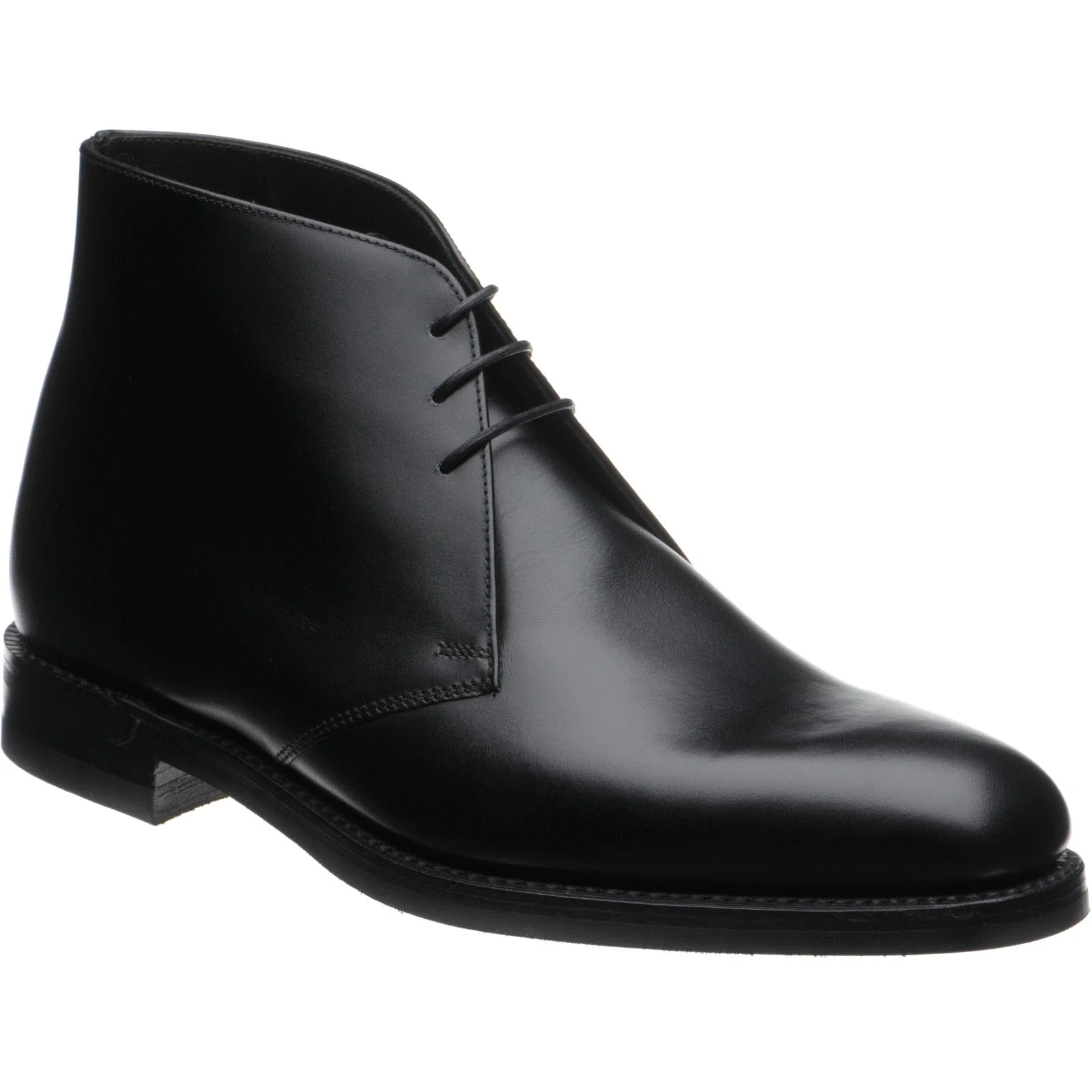 Loake Pimlico mens rubber-soled Chukka boots in black calf