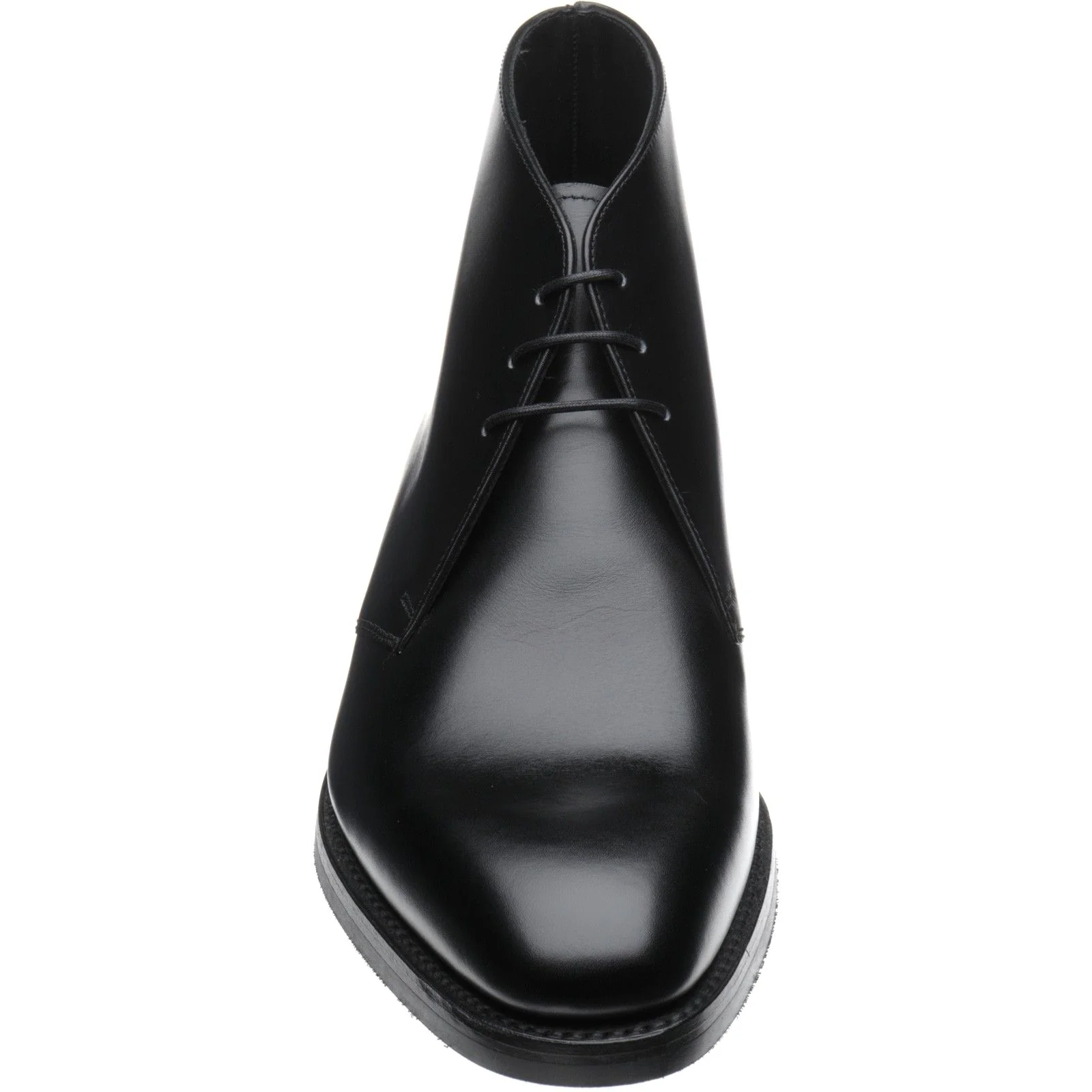 Loake Pimlico mens rubber-soled Chukka boots in black calf (second) - Image 2
