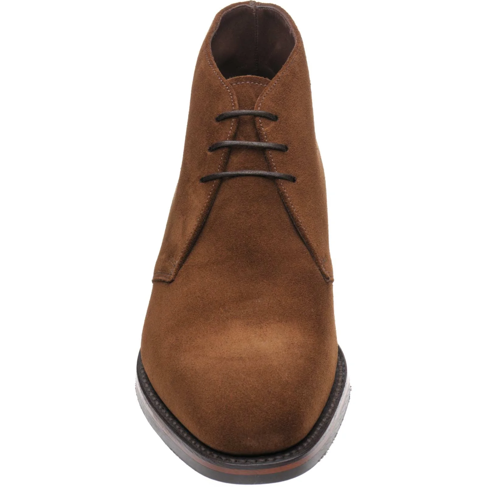 Loake Pimlico mens rubber-soled Chukka boots in brown suede - Image 2