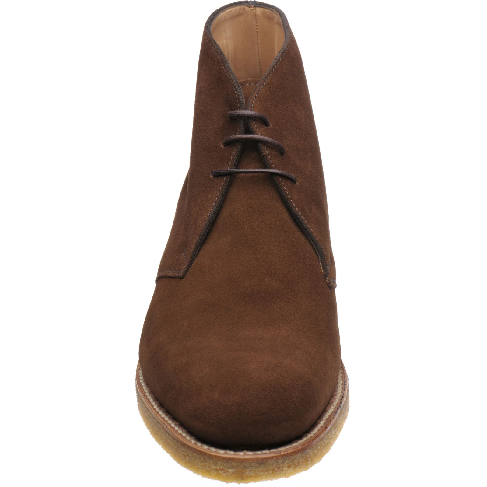 Loake Rivington mens Chukka boots in brown suede - Image 2