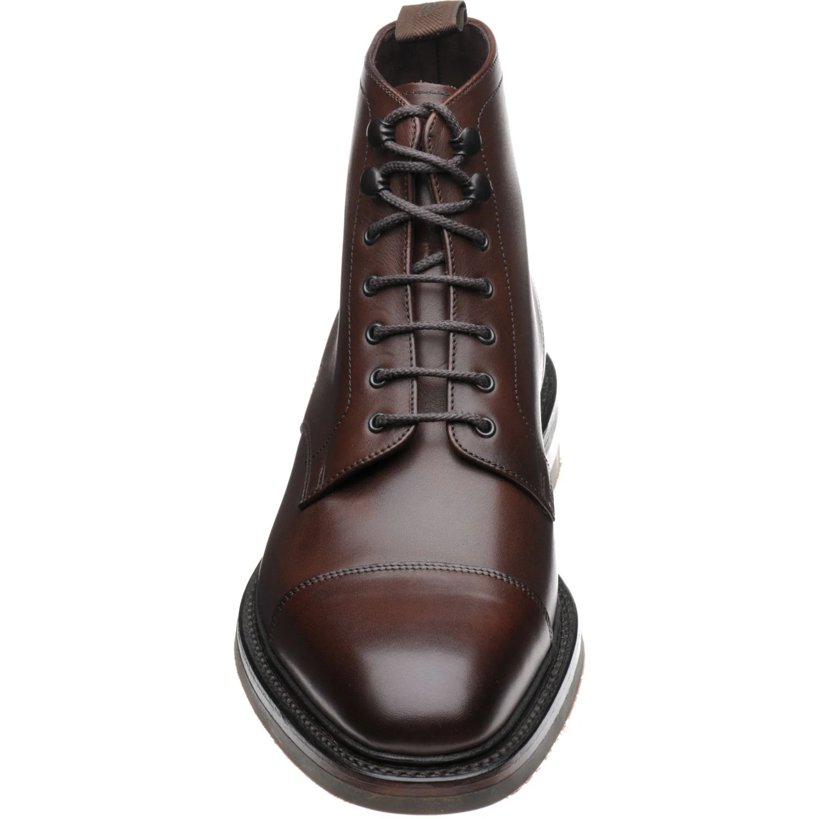 Loake Roehampton mens rubber-soled boots in dark brown calf - Image 2