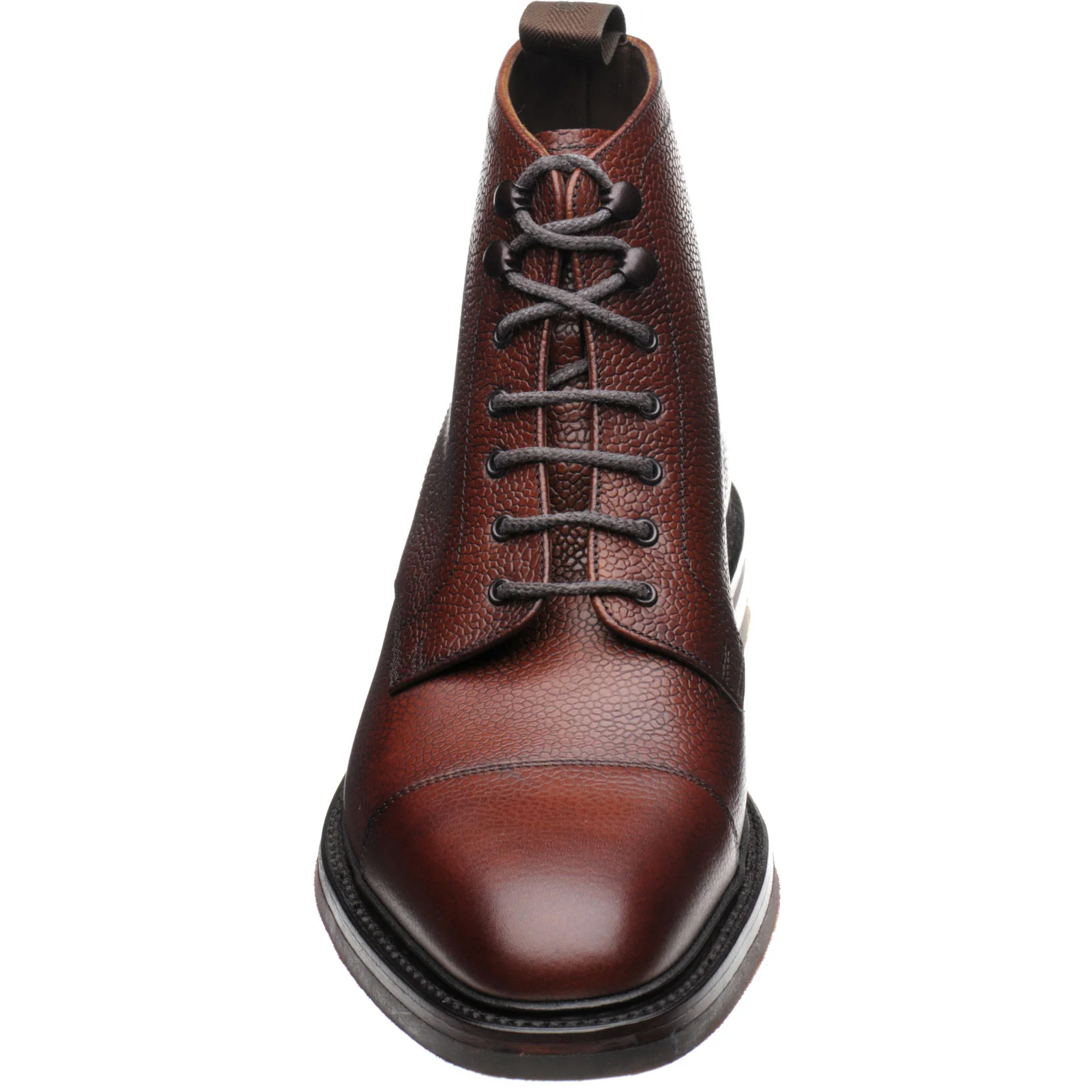 Loake Roehampton mens rubber-soled boots in oxblood calf grain - Image 2