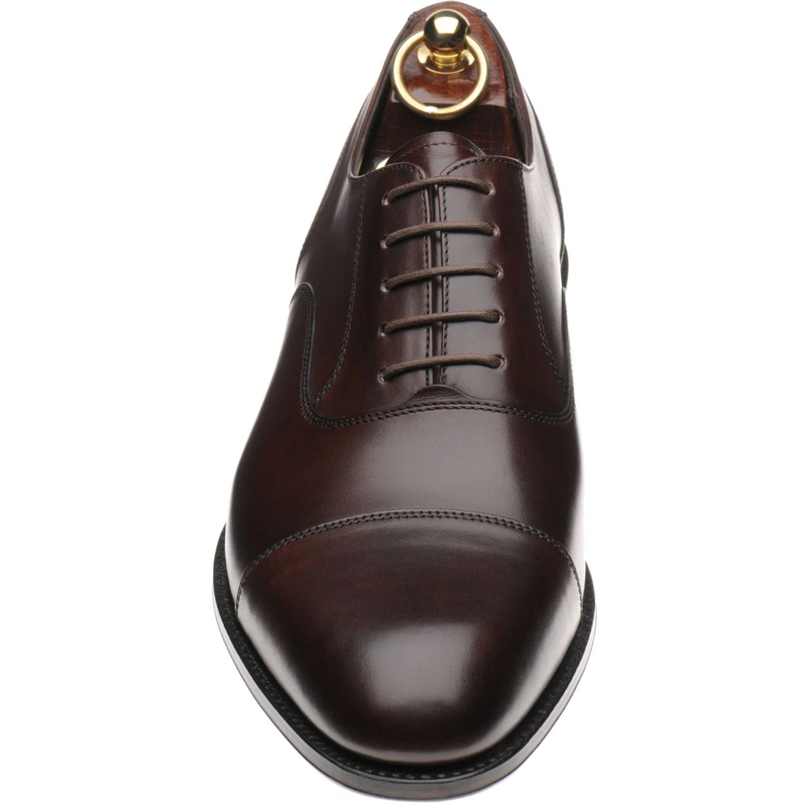 Loake Stonegate mens Oxfords in scorched walnut burnished calf - Image 2