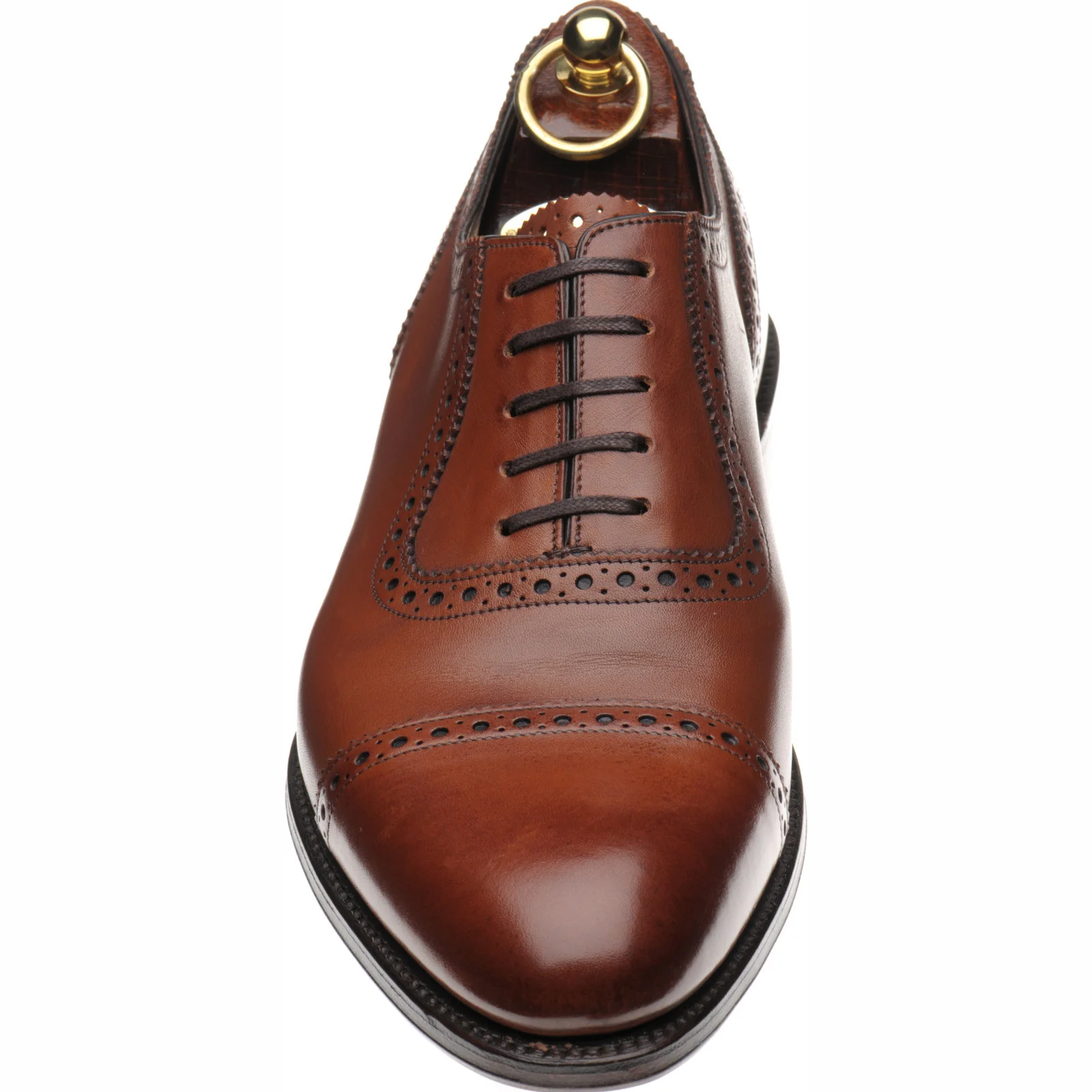 Loake Trinity mens semi-brogues in mahogany calf (second) - Image 2