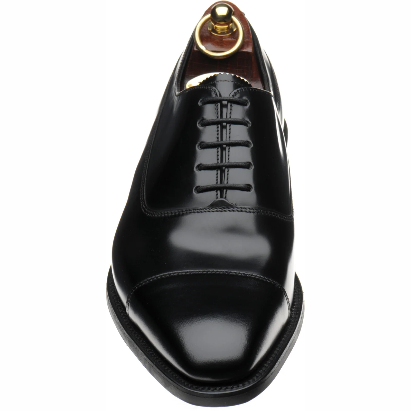 Loake Truman mens rubber-soled Oxfords in black polished - Image 2