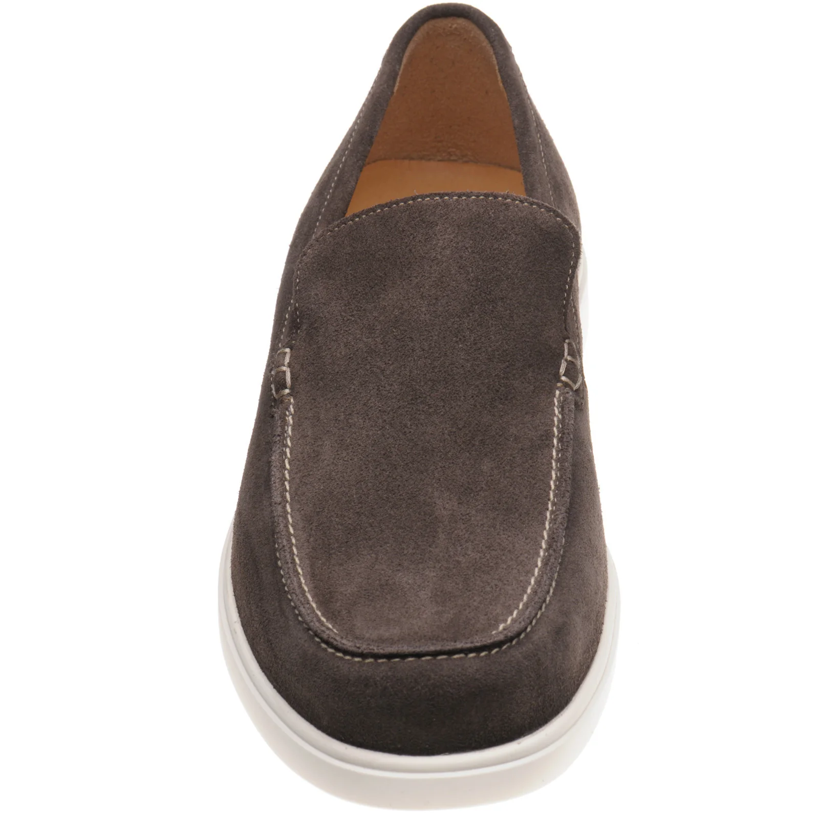 Loake Tuscany mens rubber-soled loafers in anthracite grey suede - Image 2