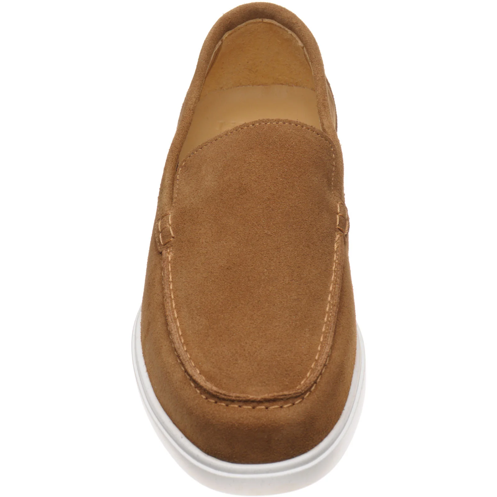 Loake Tuscany mens rubber-soled loafers in chestnut suede - Image 2