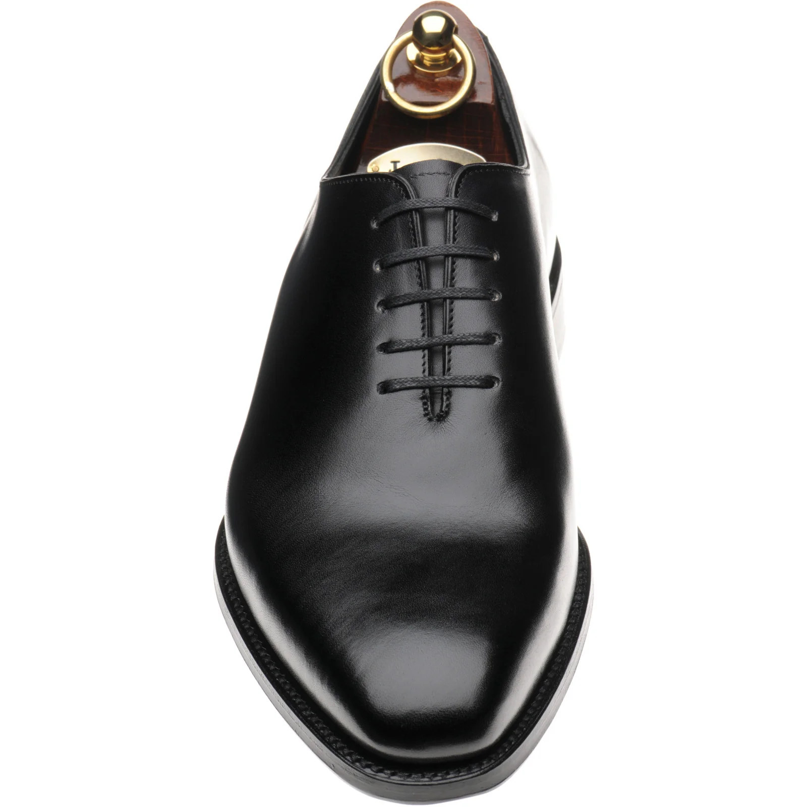 Loake Wholebury mens wholecuts in black calf (second) - Image 2