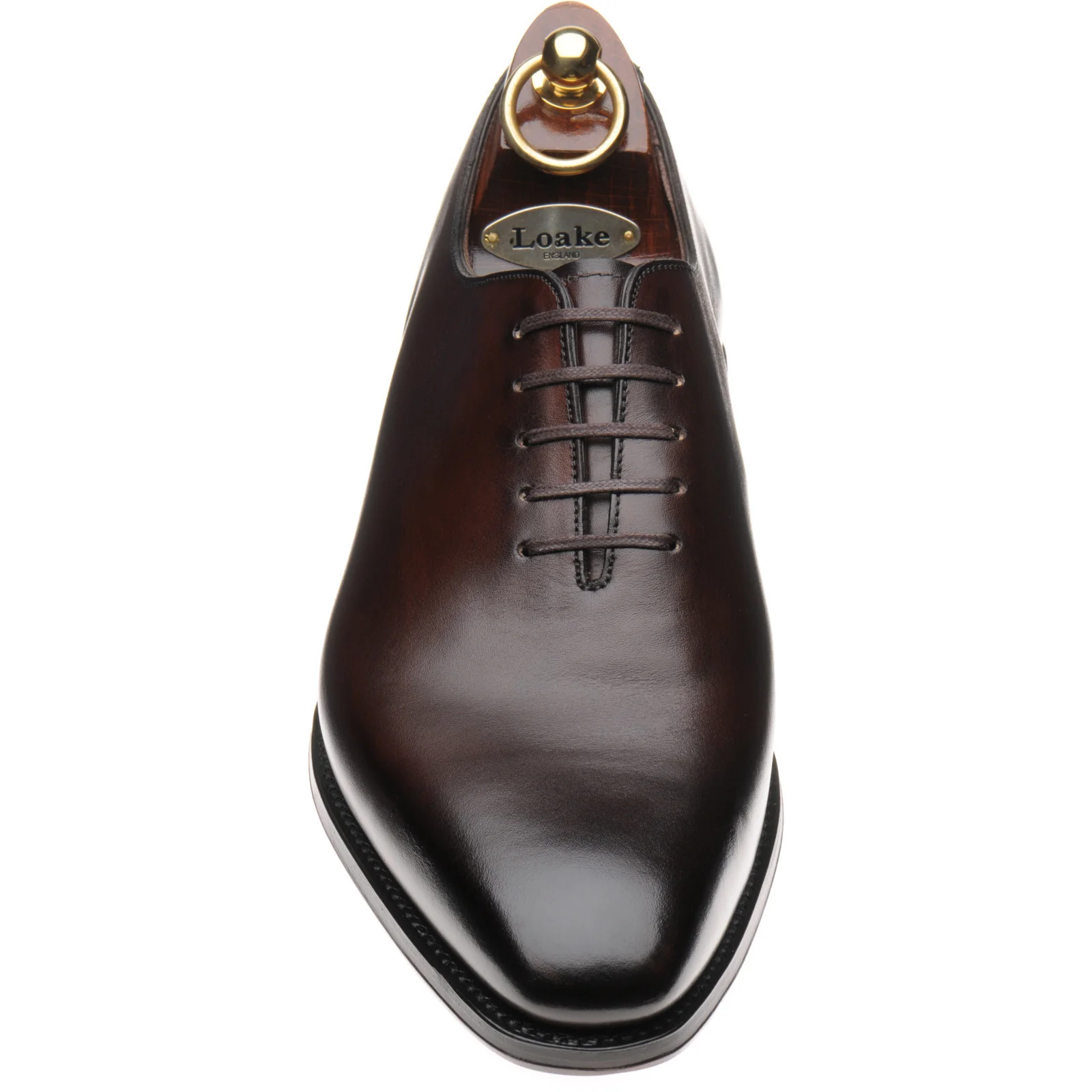 Loake Wholebury mens wholecuts in dark brown calf - Image 2