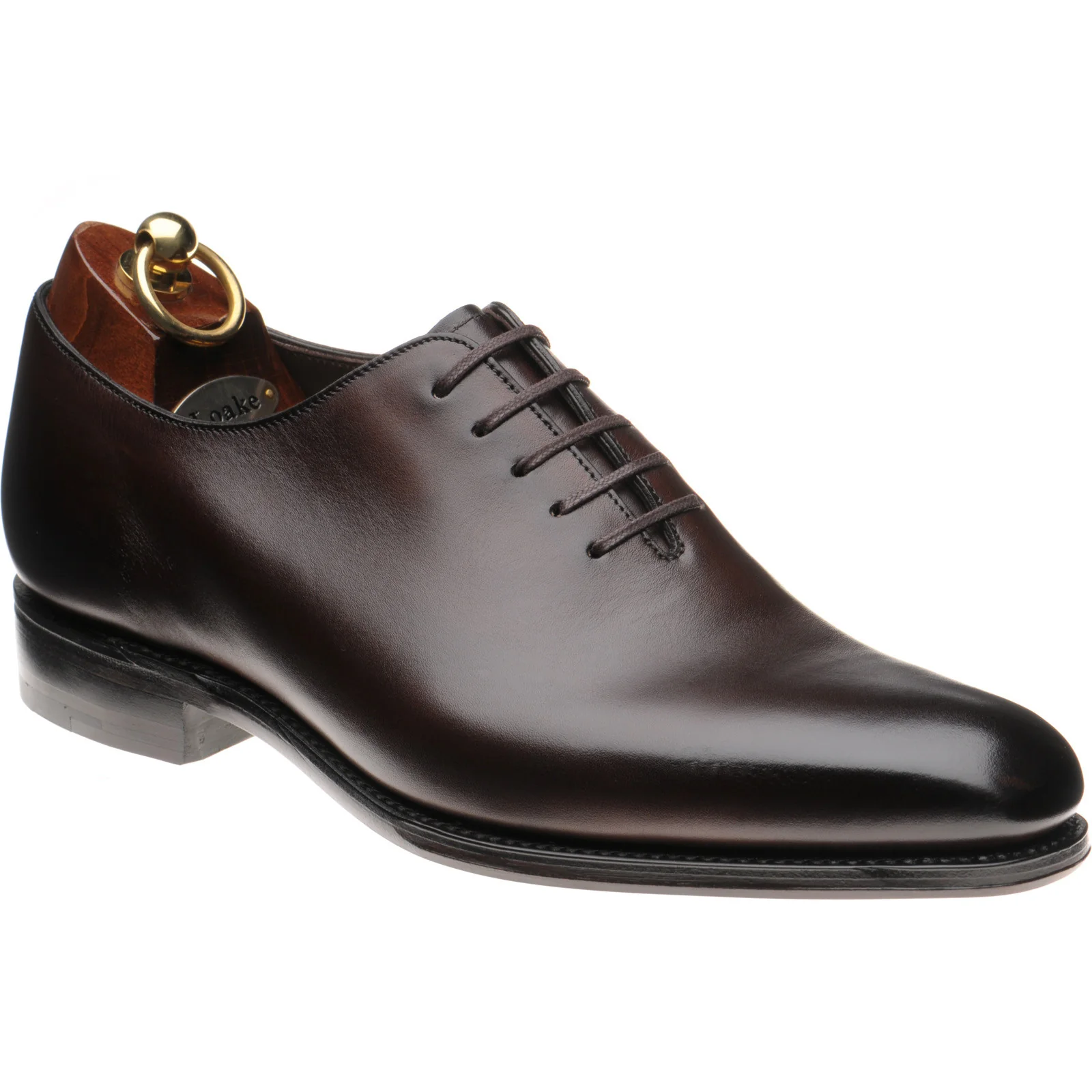 Loake Wholebury mens wholecuts in dark brown calf (second)