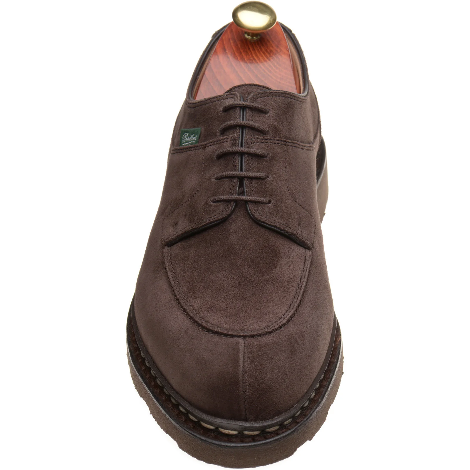 Paraboot Avignon mens rubber-soled Derby shoes in velour congo - Image 2
