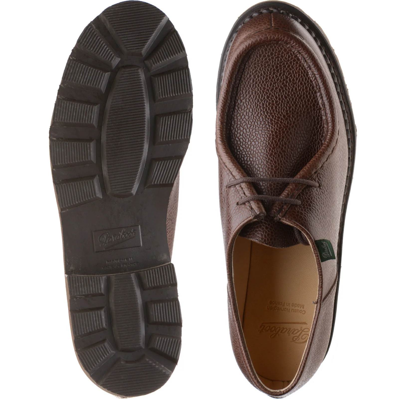 Paraboot Michael mens rubber-soled Derby shoes in graine ebene - Image 3
