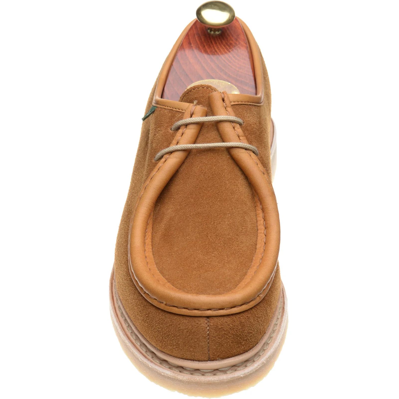 Paraboot Micka mens Derby shoes in velours whisky - Image 2
