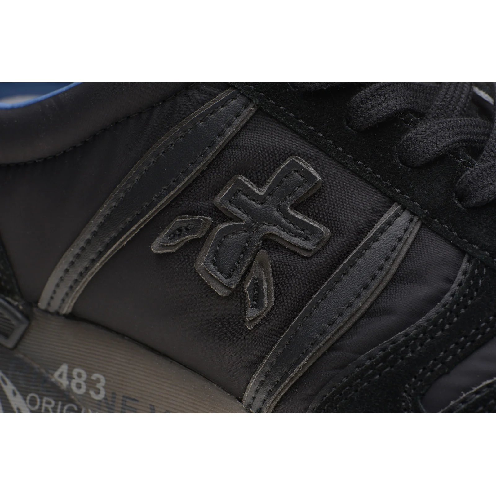 Premiata Lander mens rubber-soled trainers in black - Image 5
