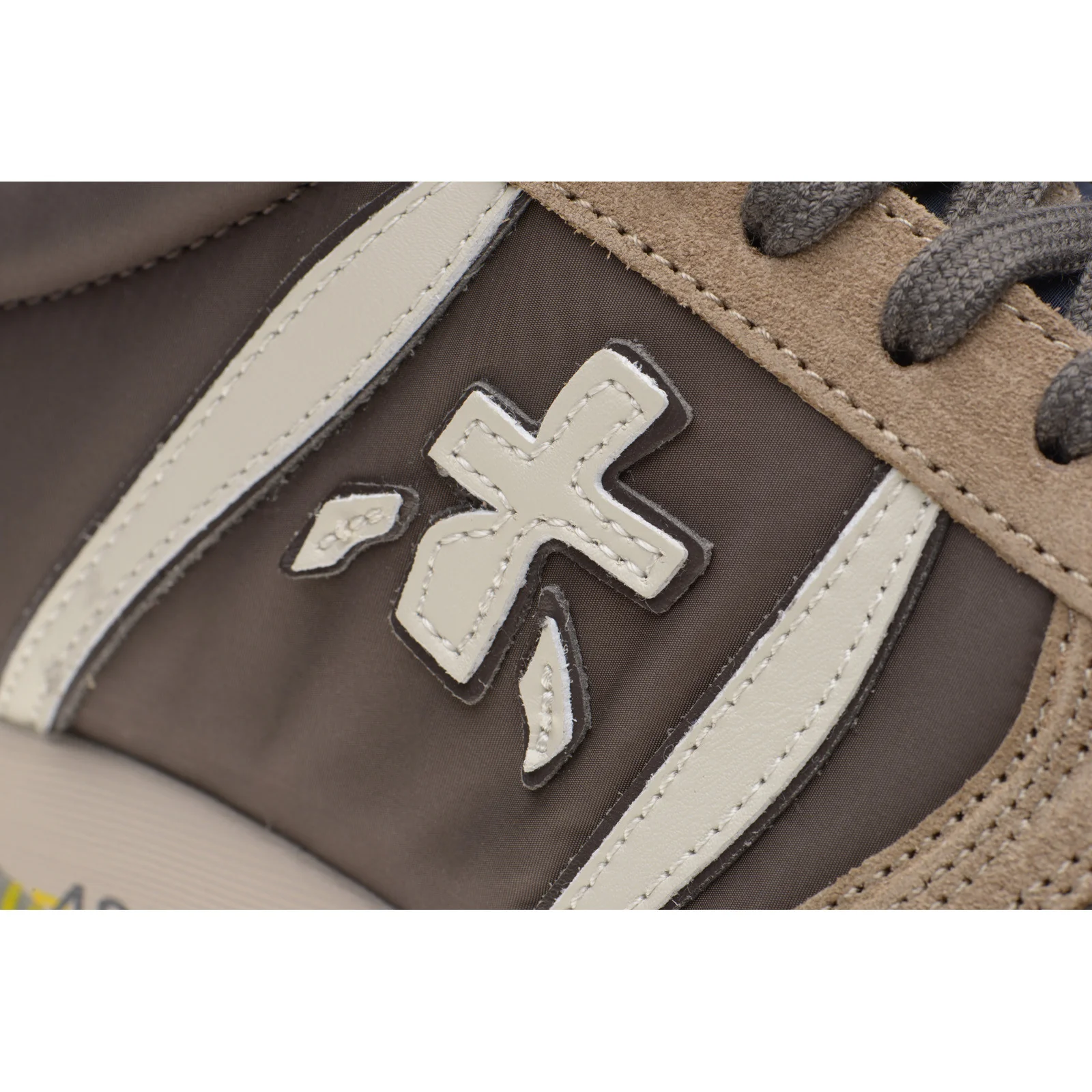 Premiata Lander mens rubber-soled trainers in brown - Image 5