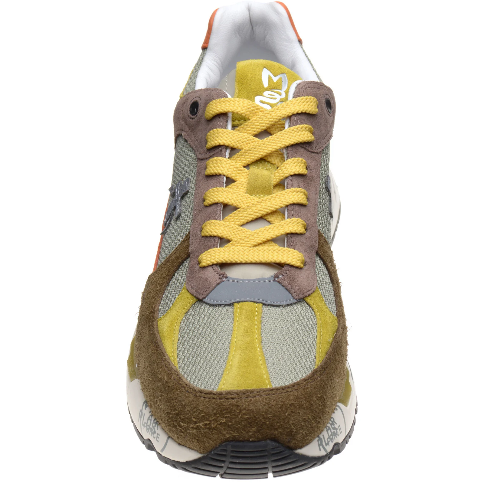 Premiata Mase mens rubber-soled trainers in taupe - Image 2
