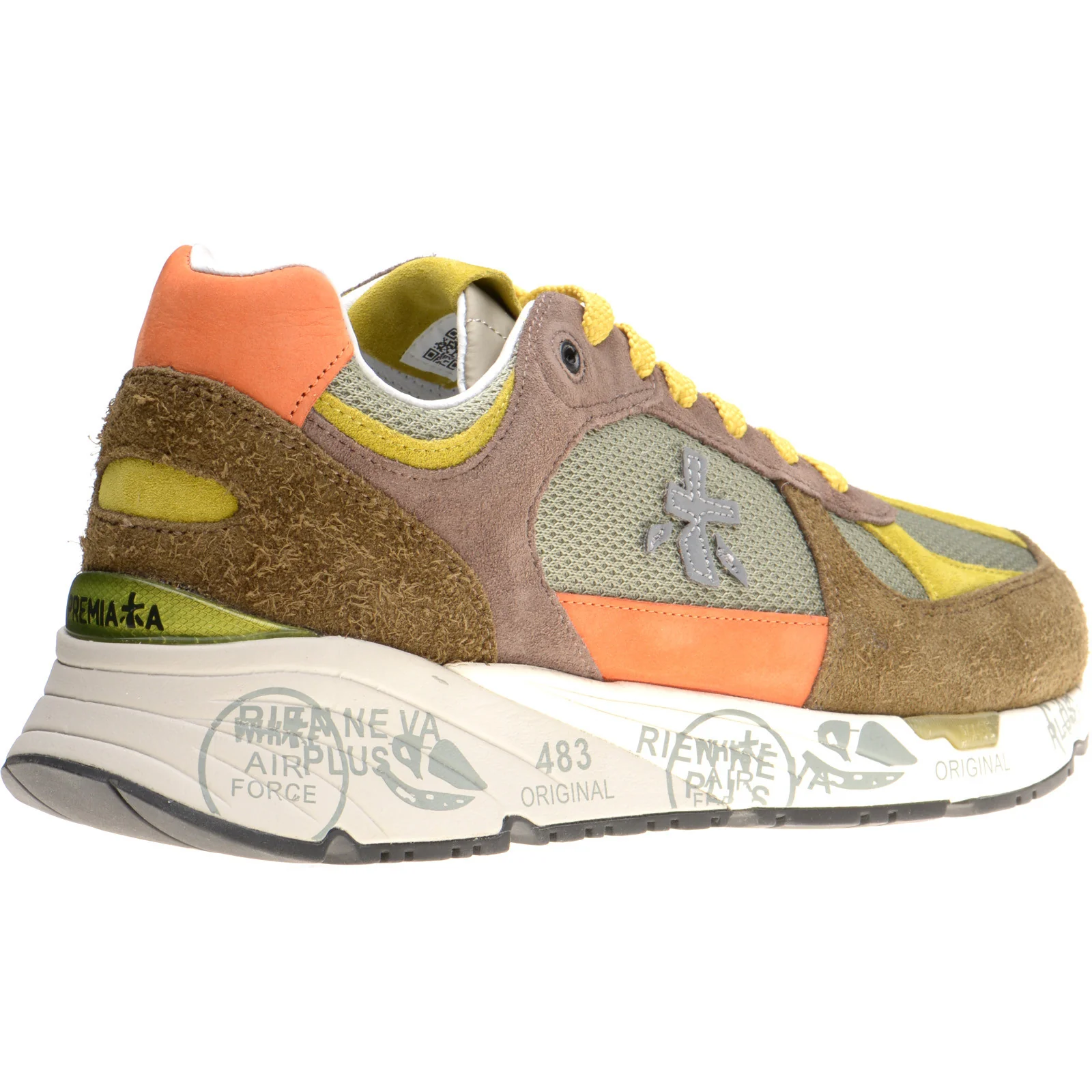 Premiata Mase mens rubber-soled trainers in taupe - Image 4
