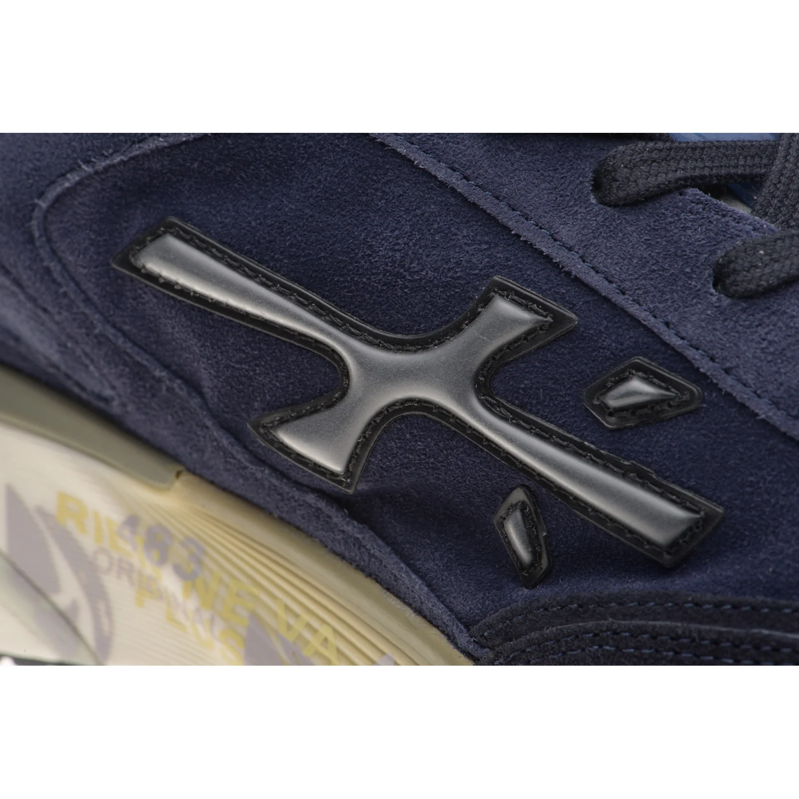 Premiata Moerun mens rubber-soled trainers in blue - Image 5