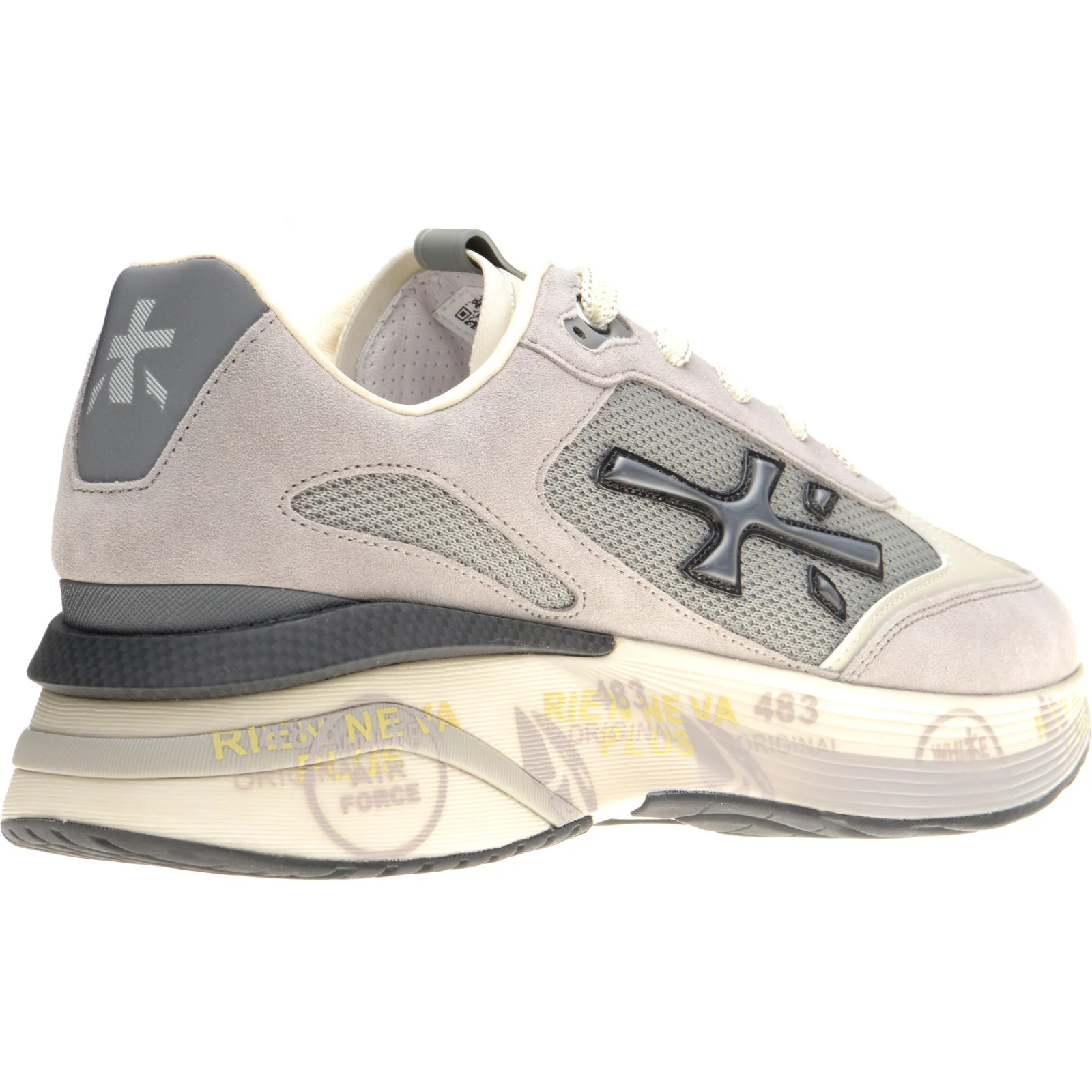 Premiata Moerun mens rubber-soled trainers in grey - Image 4