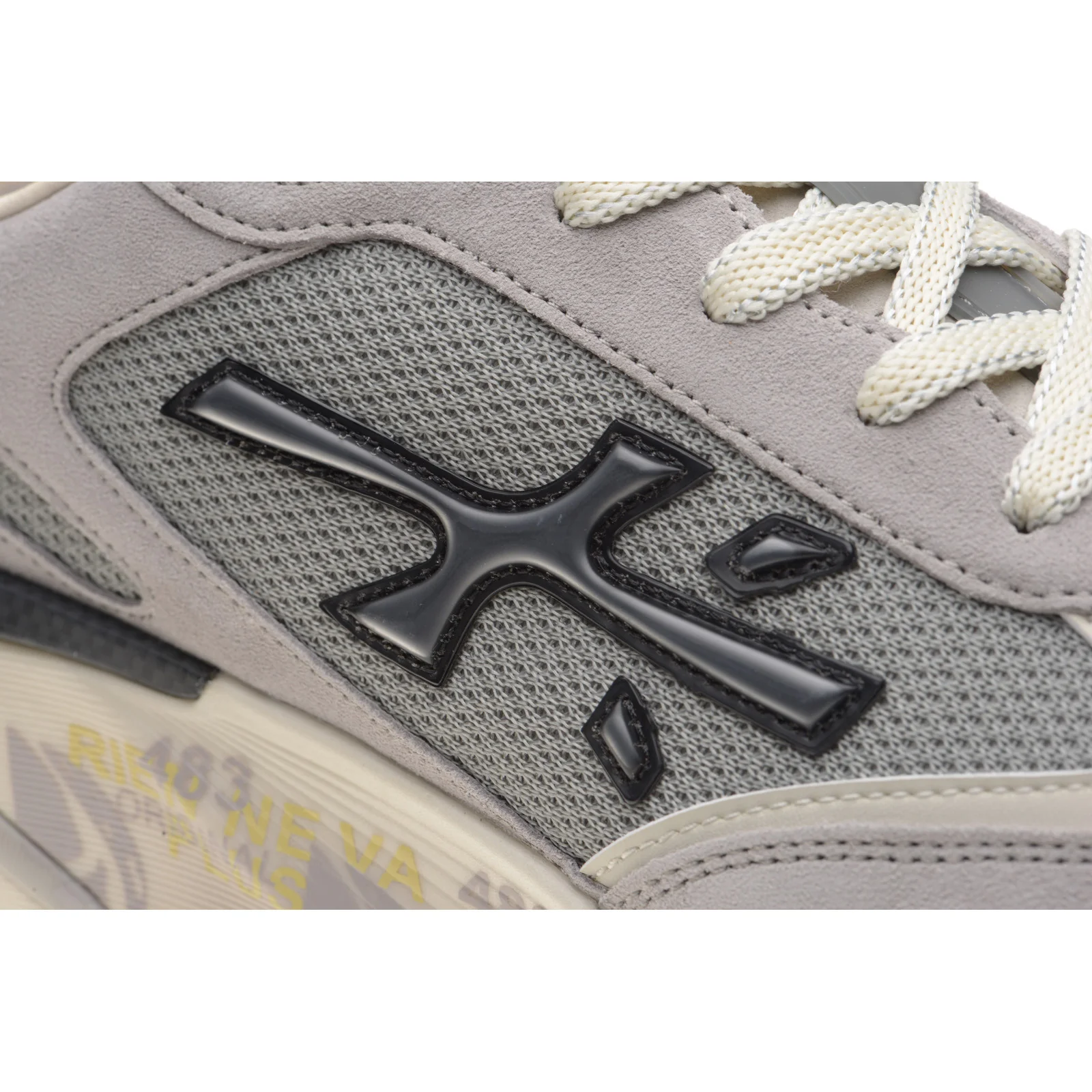 Premiata Moerun mens rubber-soled trainers in grey - Image 5