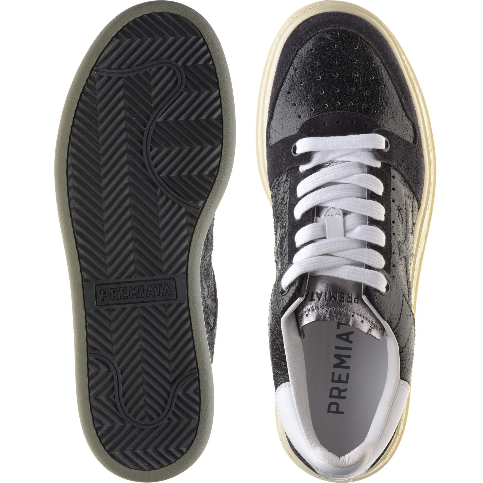 Premiata Quinn mens rubber-soled trainers in black - Image 3
