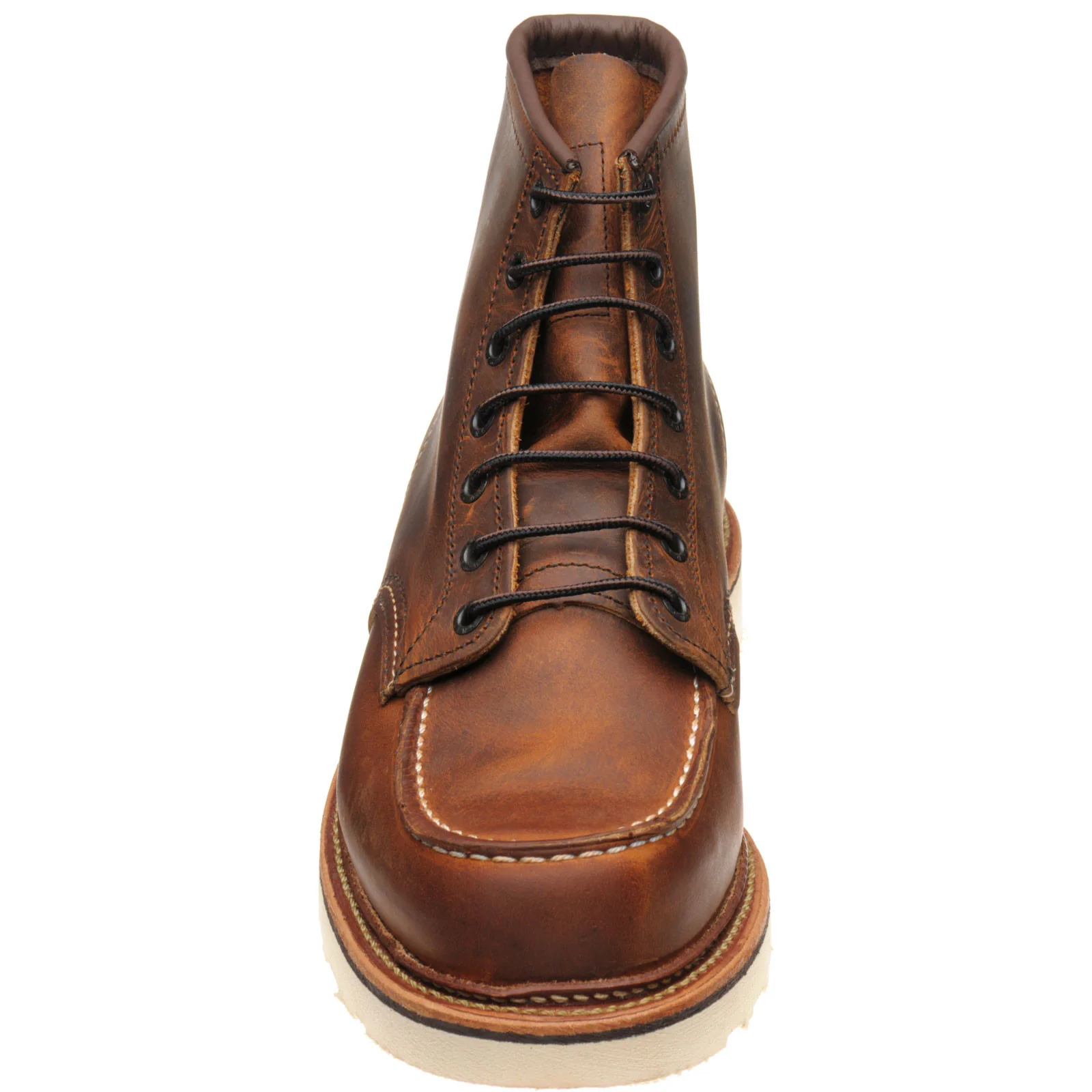 Red Wing 6-Inch Classic Moc mens rubber-soled boots in copper rough and tough - Image 2