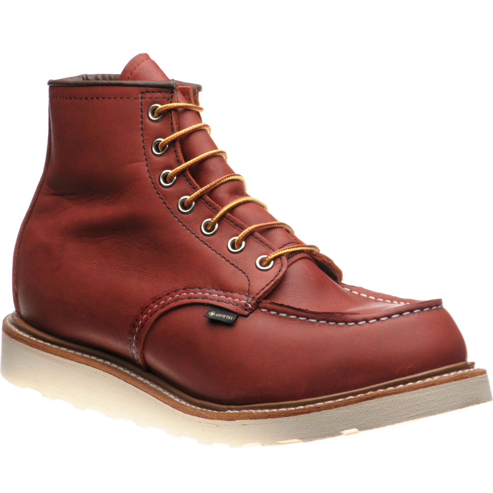 Red Wing 6-Inch Classic Moc mens rubber-soled boots in russet taos (irish setter)