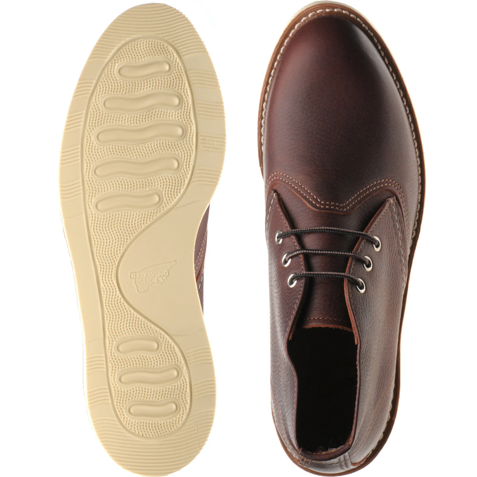 Red Wing Work Chukka mens rubber-soled Derby shoes in briar oil slick (second) - Image 3