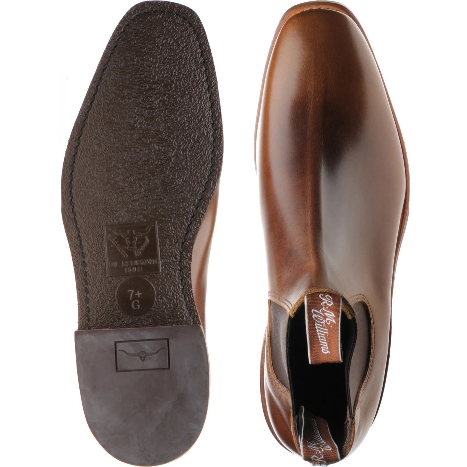 RM Williams Comfort Craftsman mens rubber-soled Chelsea boots in caramel calf - Image 3