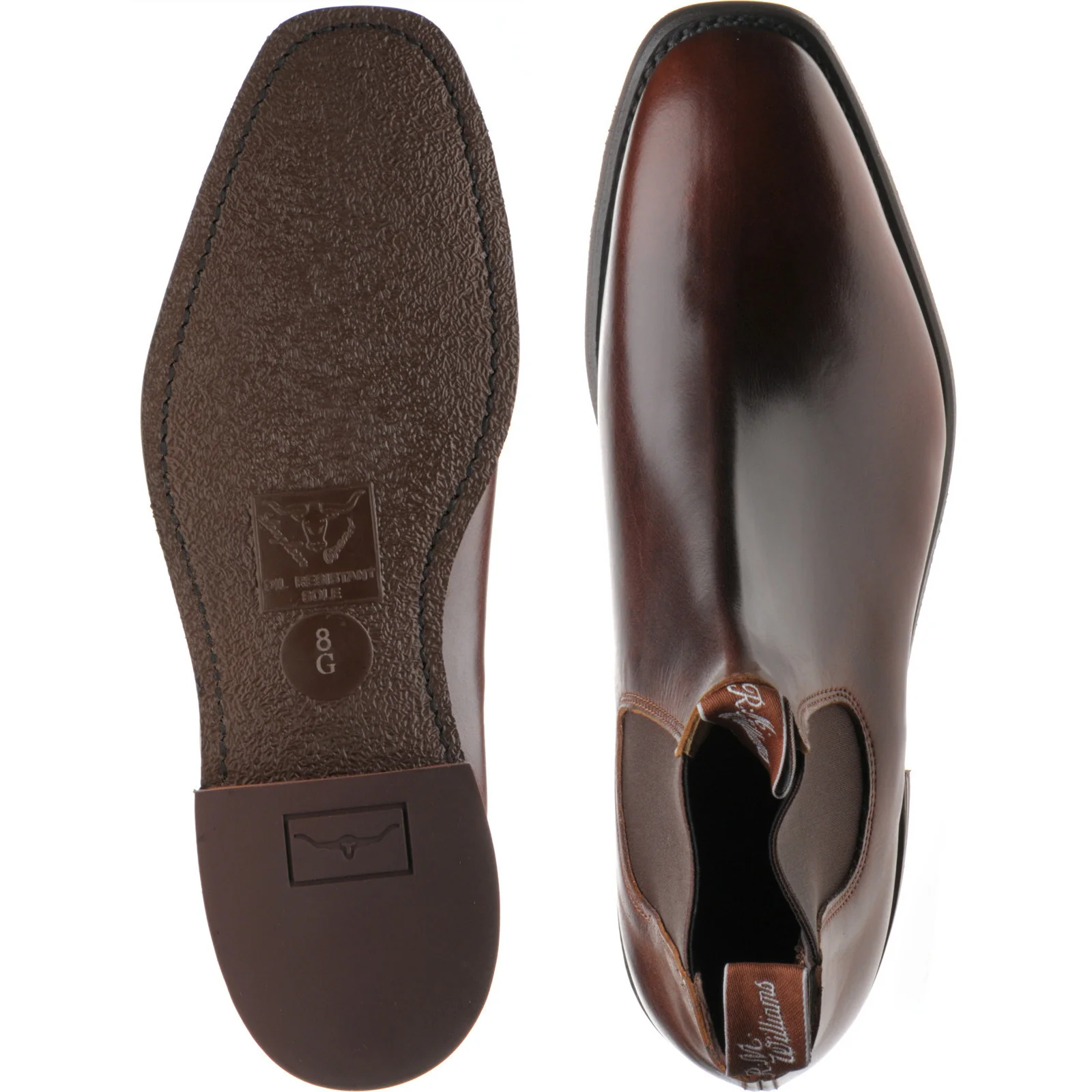 RM Williams Comfort Craftsman mens rubber-soled Chelsea boots in mid brown calf (second) - Image 3