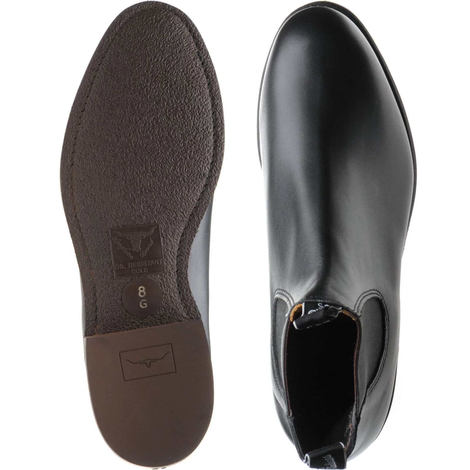 RM Williams Comfort Turnout mens rubber-soled Chelsea boots in black calf - Image 3
