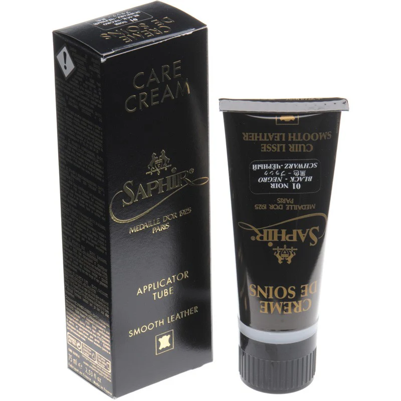 Saphir Creme de Soins Cream Applicator Tube in black