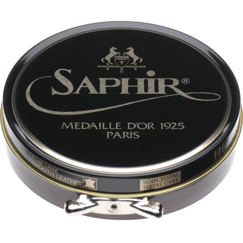 Saphir Pate De Luxe High Gloss Polish 100ml in medium brown