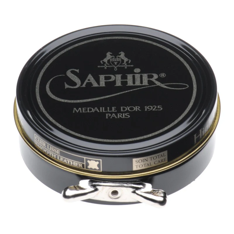 Saphir Pate De Luxe High Gloss Polish 50ml in black